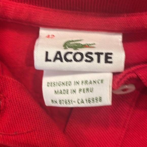 Red collared izod shirt in perfect condition❤️❤️❤️ - Picture 4 of 5